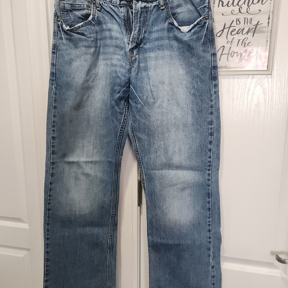 American Eagle Outfitters Blue Bootcut Jeans with Faded Finish